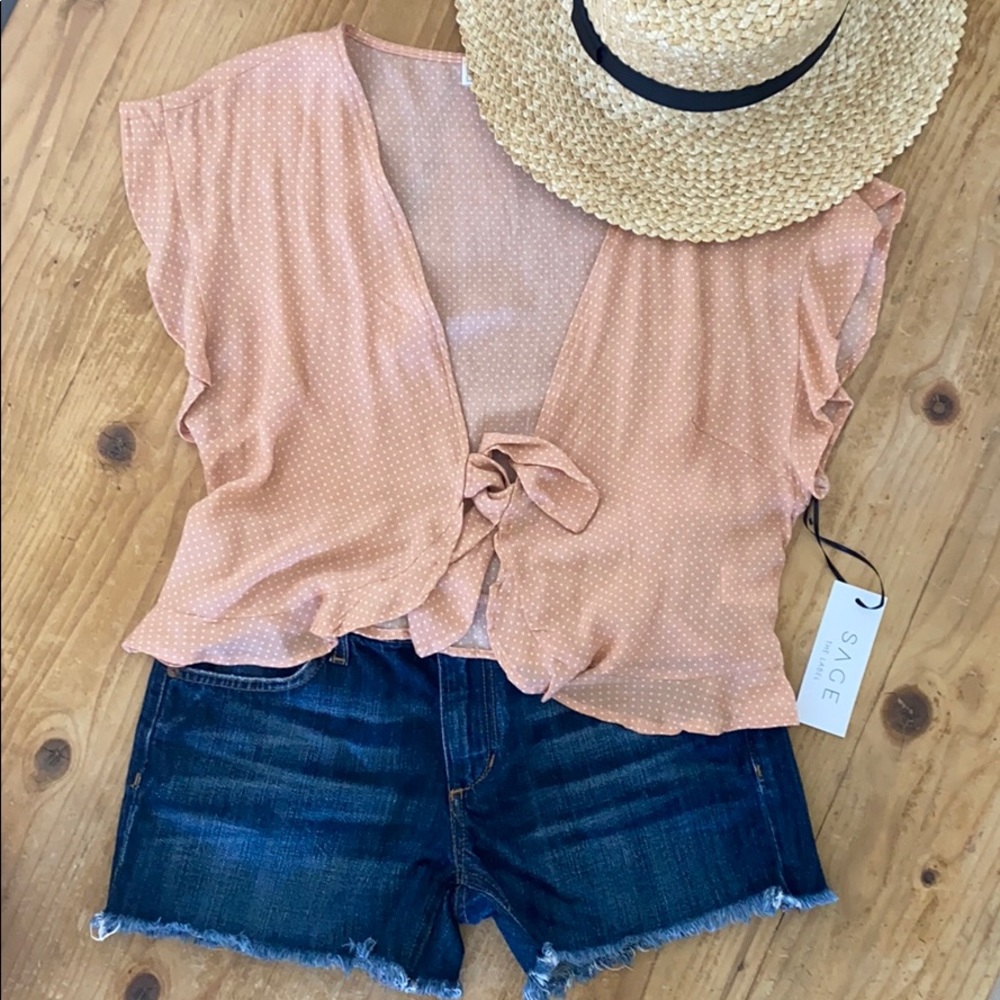 Sage the Label Tie Front Asher Top